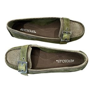 NIB Aerosoles Dark Green Suede Loafer Size 7